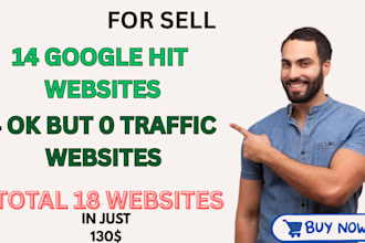 selling 18 domains in just 130 USD