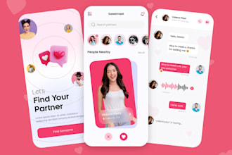 create dating app, live streaming app, tinder clone, social media app, chat app