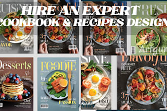 design a stunning canva cookbook, recipe book cover in canva for KDP, publshing