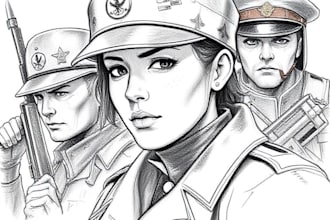 draw detailed military characters for you