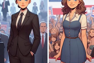 make political caricature and cartoon