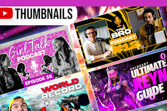 design amazing youtube podcast thumbnail for interview shows episodes or channel