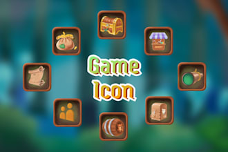 create icon asstes for game with my style drawing