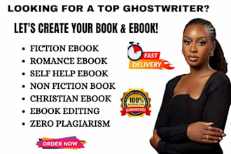 be your fiction ebook, nonfiction ebook writer, ghost book writer, ghostwriter
