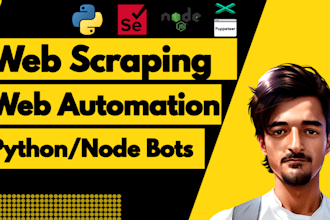 create custom web scraping bots and automation scripts using python or node js