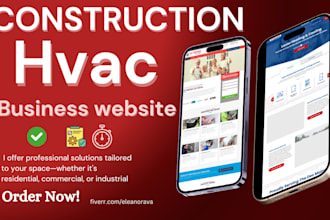 build hvac construction business  website for book calling google ranking