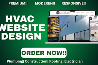 design contractor, construction, roofing, hvac, remodeling, plumbing website