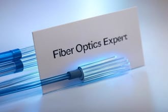 professional fiber optics business card design
