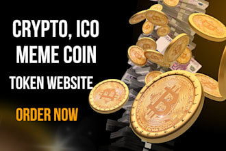 create crypto token website, memecoin website, presale ico website