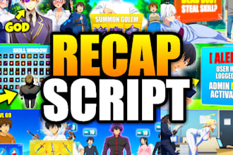 write a professional manhwa recap script