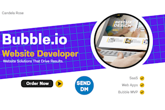 build a custom bubble io web app, mvp, saas platform for your startup