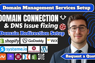 connect domain to shopify, google workspace, godaddy, wix, systeme io, or dns