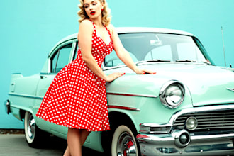 draw sexy pin up girl semirealistic comic or character