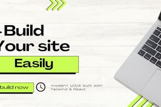build a modern react and tailwind website or landing page