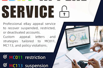 resolve ebay mc011 restriction and mc113 suspension