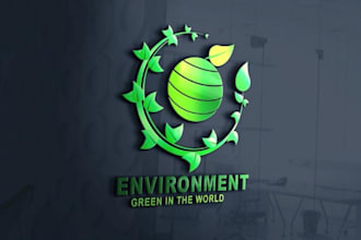 create environment green eco friendly organic natural logo