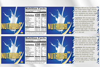 do product label, cosmetic label design or packaging design