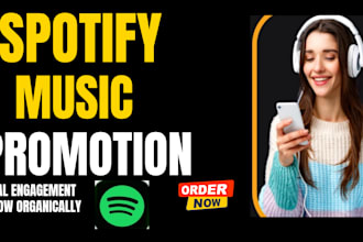 increase your spotify streams and followers with organic promotion