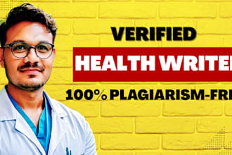 urgently write medical content and health articles