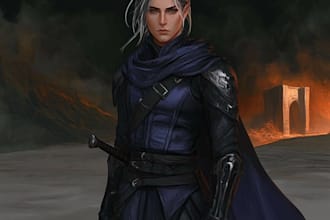 draw dark and medieval fantasy illustrations, and horror art