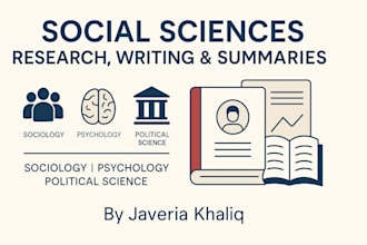 assist with social sciences research, writing and summaries