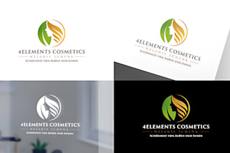 do modern natural skincare yoga spa cosmetics beauty logo and any graphic design