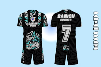 unique black football jersey design in vector format