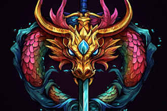 design medieval, fantasy, rpg gaming logo