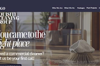 design commercial cleaning website, house cleaning website commercial clean lead