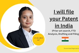 draft and file patent application in india