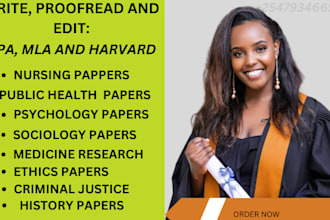 proofread, format and edit your document in apa 7 and mla 7