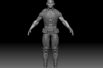 sculpt a character, action figure, human, anime, toys for 3d printing
