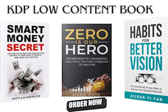 custom amazon low and no content KDP ebooks journals planners workbooks