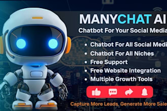 create manychat for your social media, integrate chatbot to your website
