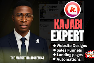 build kajabi landing page sales funnel, website online course thinkfic or podia