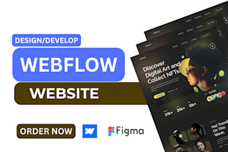 design or develop webflow website, webflow expert, figma to webflow
