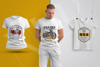 design high quality t shirt graphics for merch by amazon, redbubble, etsy, pod