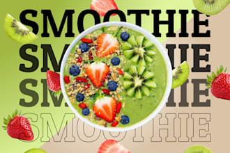 create a modern food or product poster design