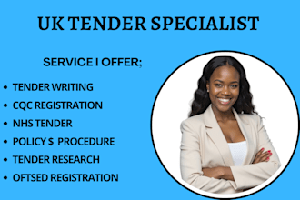 win UK tender, nhs healthcare, ofsted, cqc registration, policy and procedures
