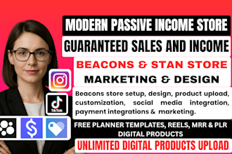 do beacons ai design, beacons store setup, upload beacons ai digital products