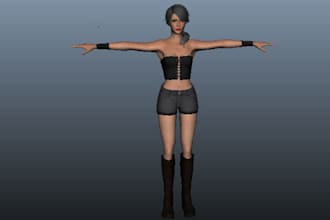 model 3d nsfw female character,ue5 character,non humanoid model,maya, daz assets