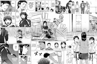 draw anime manga page comic page manga panel storyboard as a manga artist