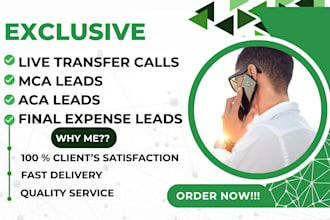 live transfer aca leads mca lead insurance leads final expense leads