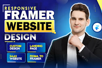 design modern framer website, landing page, figma to framer with animation