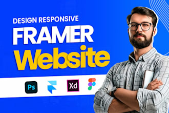 design responsive framer website, figma to framer, saas landing page