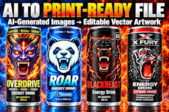 create energy drink can label design for your brand
