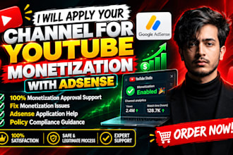 apply your channel for youtube monetization with adsense