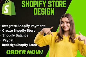 create shopify store, integrate shopify payment, paypal, shopify balance