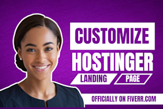 design hostinger landing page using hostinger builder, wordpress