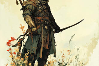 make  dnd character art or party, fantasy, scifi or creature illustration